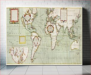 Πίνακας, Nova & accuratissima totius terrarum orbis tabula nautica variationum magneticarum index juxta observationes Anno 1700 (1702–1707) by Samuel Thornton