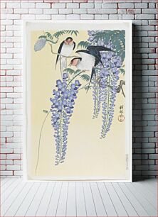 Πίνακας, Ohara Koson's Swallows and Wisteria