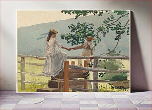 Πίνακας, On the Stile (1878) by Winslow Homer