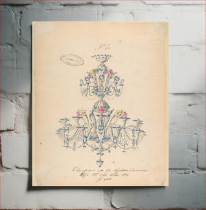 Πίνακας, One of Twenty-Three Sheets of Drawings of Glassware (Mirrors, Chandeliers, Goblets, etc.)