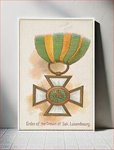 Πίνακας, Order of the Crown of Oak, Luxembourg, from the World's Decorations series (N30) for Allen & Ginter Cigarettes