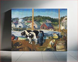 Πίνακας, Ox Team, Wharf at Matinicus (1916) by George Wesley Bellows