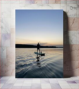 Πίνακας, Paddleboarding at Sunset Paddleboarding στο Sunset