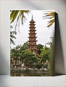 Πίνακας, Pagoda Amidst Nature Παγόδα Μέσα στη Φύση