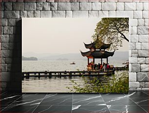 Πίνακας, Pagoda by the Water Παγόδα δίπλα στο νερό