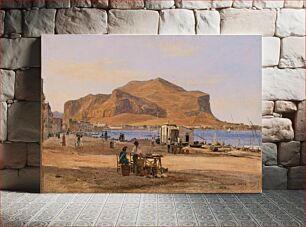 Πίνακας, Palermo Harbor with a View of Monte Pellegrino by Martinus Rørbye