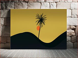 Πίνακας, Palm Sunset Silhouette Palm Sunset Silhouette