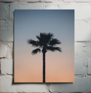 Πίνακας, Palm Tree at Sunset Φοίνικας στο ηλιοβασίλεμα