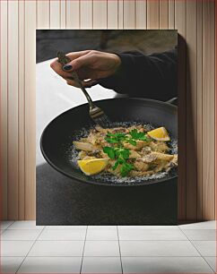 Πίνακας, Pasta Dish with Lemon and Parsley Πιάτο ζυμαρικών με λεμόνι και μαϊντανό