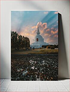 Πίνακας, Peace Pagoda at Sunset Παγόδα Ειρήνης στο ηλιοβασίλεμα