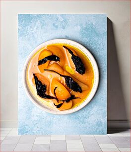 Πίνακας, Peach and Leaf Arrangement in Syrup Σύνθεση ροδάκινου και φύλλων σε σιρόπι
