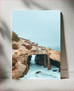 Πίνακας, Pelicans on Coastal Cliffs Πελεκάνοι σε παράκτιους βράχους