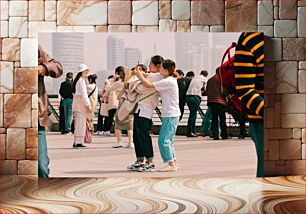 Πίνακας, People Enjoying a Day Out in the City Άνθρωποι που απολαμβάνουν μια μέρα έξω στην πόλη