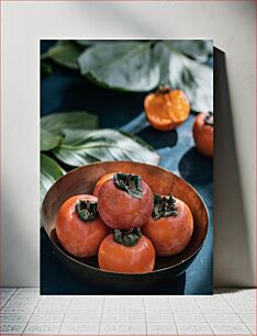 Πίνακας, Persimmons in a Bowl Λωτοί σε ένα μπολ