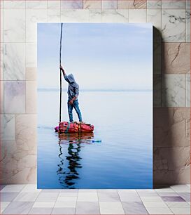 Πίνακας, Person on a Raft in the Sea Άτομο σε μια σχεδία στη θάλασσα