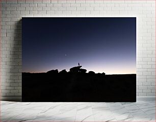 Πίνακας, Person on a Rock at Dusk Πρόσωπο σε βράχο στο σούρουπο