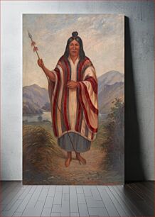 Πίνακας, Peruvian Indian by Antonion Zeno Shindler, 1813 Bulgaria-died Washington, DC 1899