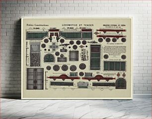 Πίνακας, Petites constructions. Locomotive et tender / Imagerie d'Épinal