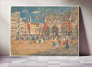 Πίνακας, Piazza San Marco (1898) by Maurice Prendergast