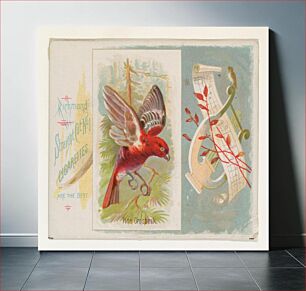 Πίνακας, Pine Grosbeak, from the Song Birds of the World series (N42) for Allen & Ginter Cigarettes