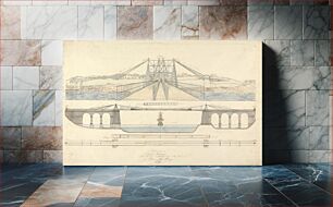 Πίνακας, Plan of a Chain Bridge Now Being Erected over the Menai at Bangor Ferry