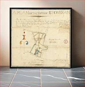 Πίνακας, Plan of Stoneham surveyed by Luther Richardson, dated November 1794