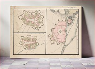 Πίνακας, Plans of three fortified settlements