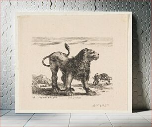 Πίνακας, Plate 6: lion, from 'Various animals' (Diversi animali)