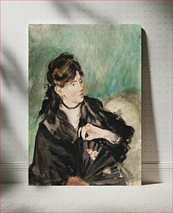 Πίνακας, Portrait of Berthe Morisot with a Fan (1874) by Édouard Manet