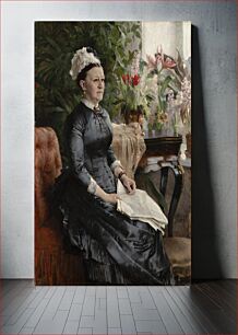 Πίνακας, Portrait of mrs. anna sinebrychoff, 1885, by Albert Edelfelt