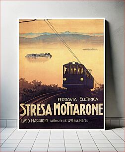 Πίνακας, Poster advertising the Stresa–Mottarone rack railway, northern Italy by Mario Borgoni