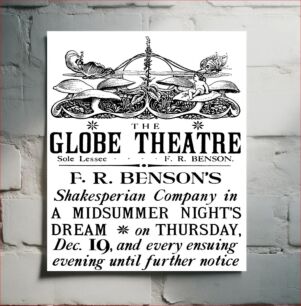 Πίνακας, Poster by heywood sumner for the globe theatre (1894) by Heywood Sumner