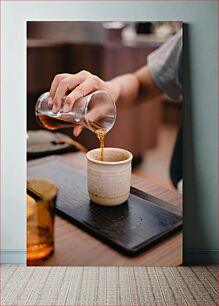 Πίνακας, Pouring Coffee Ρίχνοντας Καφέ