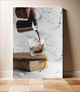 Πίνακας, Pouring Coffee Over Ice Ρίχνοντας καφέ πάνω από πάγο