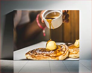 Πίνακας, Pouring Syrup on Pancakes Ρίχνοντας σιρόπι στις τηγανίτες