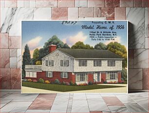 Πίνακας, Presenting C. W. V. Model Home of 1956. 192nd St. & Hillside Ave., Hollis Park Gardens, N.Y