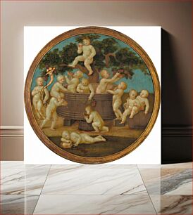 Πίνακας, Putti with a Wine Press (ca. 1500) by Anonymous Artist & Raphael