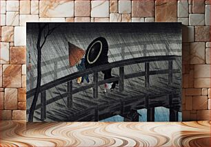 Πίνακας, Rain on Izumi Bridge (1927) by Hiroaki Takahashi