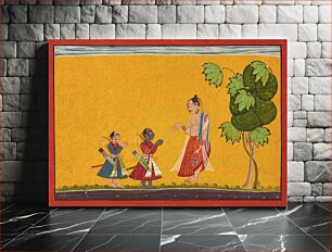 Πίνακας, Rama and Lakshman with the sage Vishvamitra, from a Ramayana