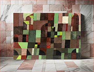 Πίνακας, Red and Green Architecture (1922) by Paul Klee