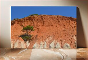 Πίνακας, Red Cliff with Tree Κόκκινος γκρεμός με δέντρο