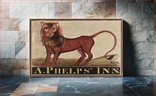 Πίνακας, Red Lion Inn Sign (1939) watercolor and gouache by Martin Partyka