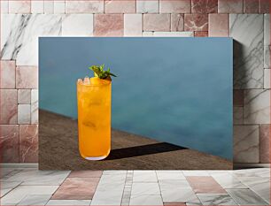 Πίνακας, Refreshing Orange Summer Drink Δροσιστικό καλοκαιρινό ρόφημα πορτοκαλιού