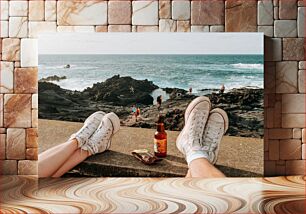 Πίνακας, Relaxing by the Sea Χαλάρωση δίπλα στη θάλασσα