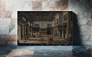 Πίνακας, Renaissance Interior with a company at a set table by Bartholomeus Corneliszoon van Bassen