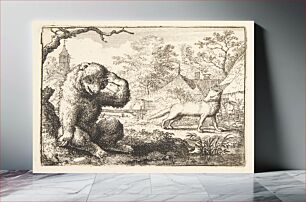 Πίνακας, Renard scolds the injured bear by Allaert Van Everdingen