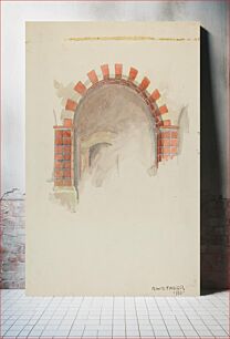 Πίνακας, Restoration Drawing: Main Doorway and Arch toMission House (1936) by Robert W.R. Taylor