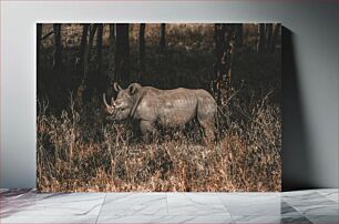 Πίνακας, Rhino in the Wild Ρινόκερος στην άγρια ​​φύση