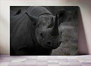 Πίνακας, Rhino with Birds Ρινόκερος με πουλιά