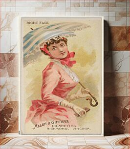 Πίνακας, Right Face, from the Parasol Drills series (N18) for Allen & Ginter Cigarettes Brands, issued by Allen & Ginter